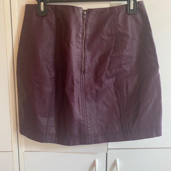 Free People Modern Femme Faux Leather Mini Skirt 6 - Picture 3 of 8